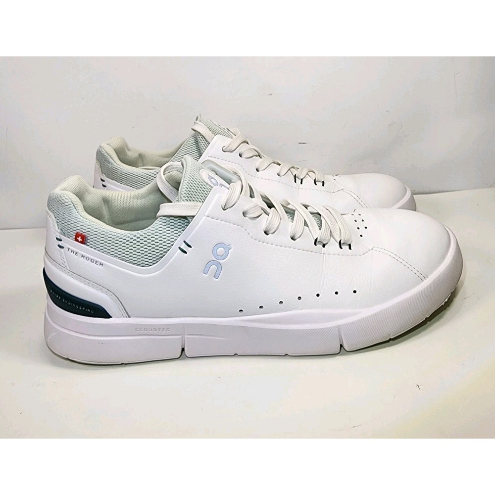 On Cloud The Roger Advantage Court Shoes Womens 9 White Green Tennis Pickleball